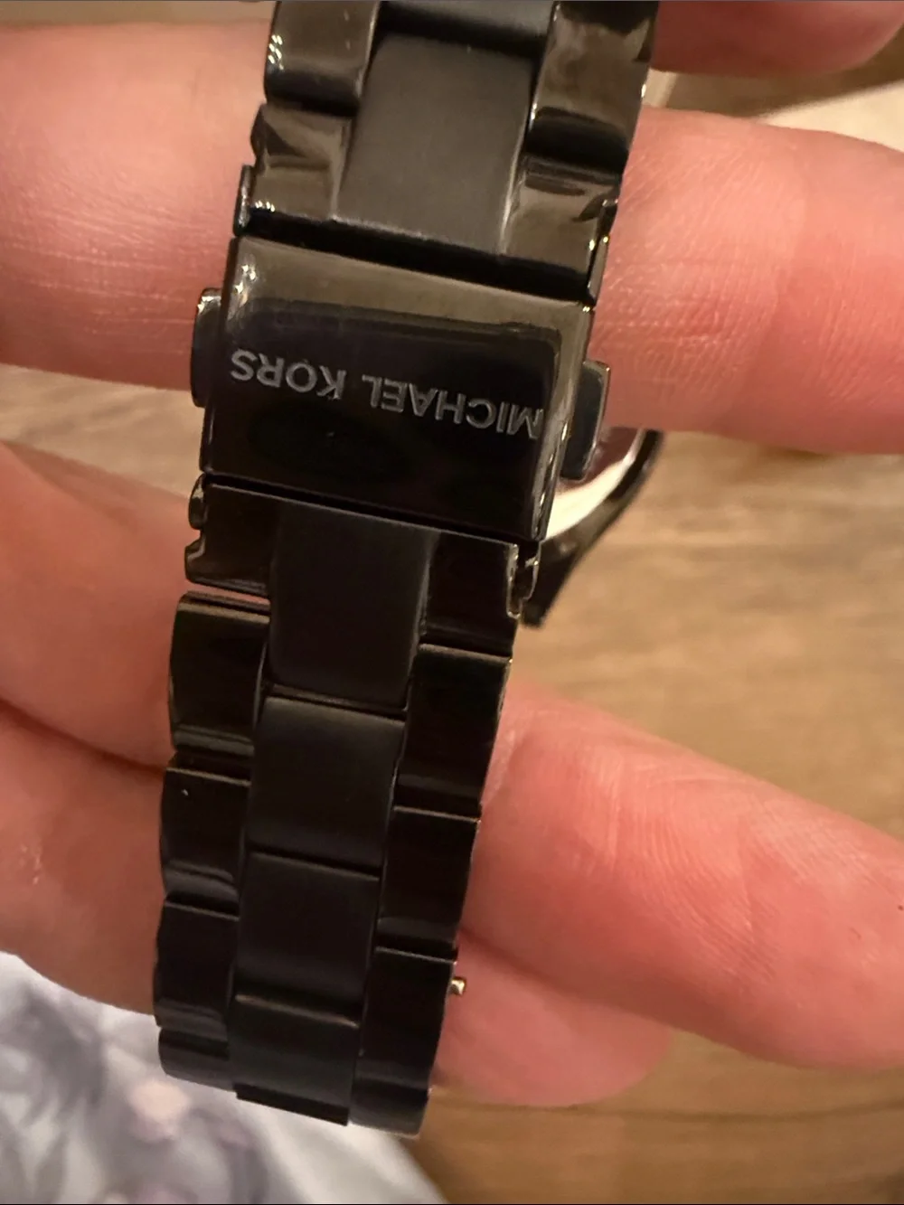 Michael Kors Slim Runway Black Bracelet Watch with Minimal Dial Working unisex